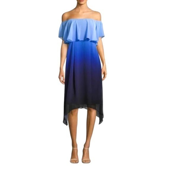 NWOT Rachel Roy Blue Ombré Dress - Picture 1 of 16